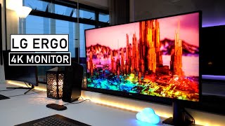 My First 4K Monitor - LG Ergo Unboxing & Desk Setup