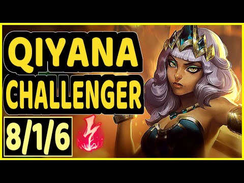 BDD (QIYANA) - 8/1/6 KDA CHALLENGER GAMEPLAY - KR