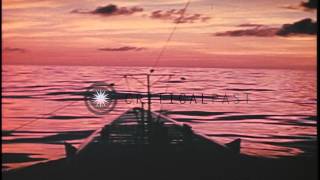 A lookout watching through binoculars aboard USS Sea Owl underway in the Pacific ...HD Stock Footage
