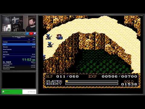 イース Ys I: Ancient Ys Vanished (Famicom) - Speedrun in 1:57:13