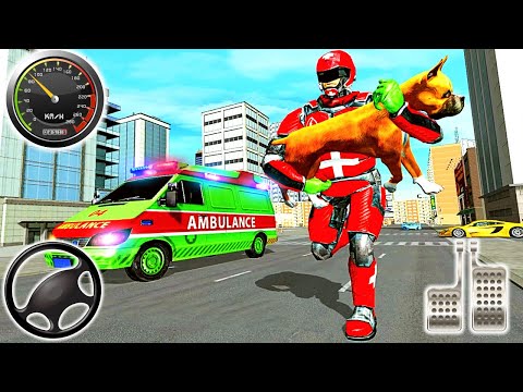 Animal Rescue Ambulance driver Robot Hero - Best Android Gameplay
