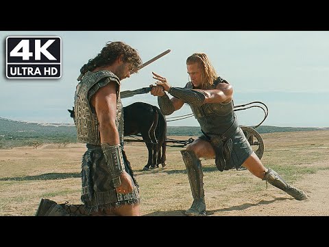 Troy (2004) Hector vs Achilles [ORIGINAL MUSIC] (4K UHD)