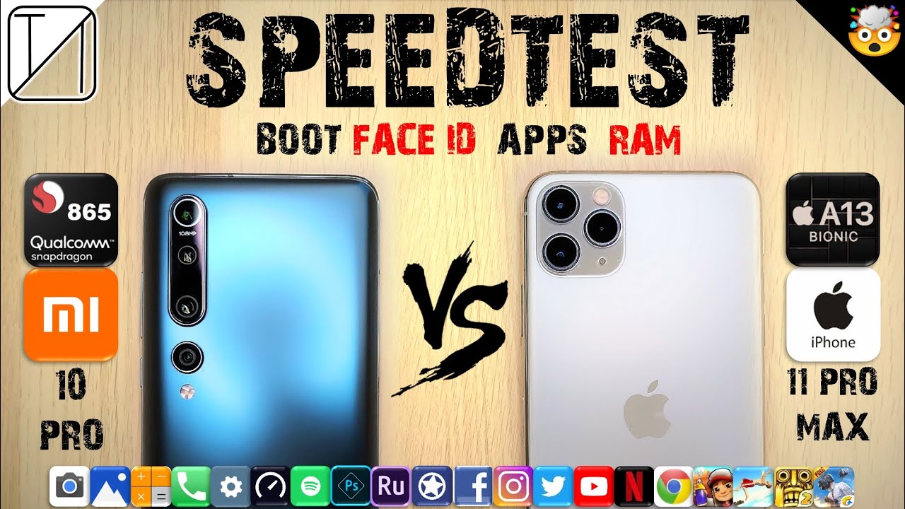 Xiaomi Mi 10 Pro vs iPhone 11 Pro Max Speed Test