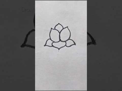 easy lotus flower drawing with pencil #drawingsayantan #art #shorts #drawing #lotus