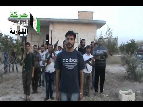 استعراض لعناصر سرايا حركة الفدائيين الثورية في محافظة حماة من قبل قاداتها