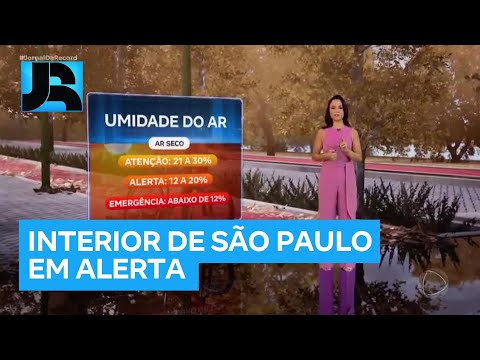 Previsão do tempo: interior de São Paulo registra menor índice de umidade do ar do país