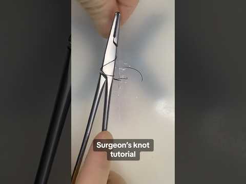 The Surgeon’s Knot #surgicalskills #suturing #surgery #surgeon #surgeonlife #vet #medicine