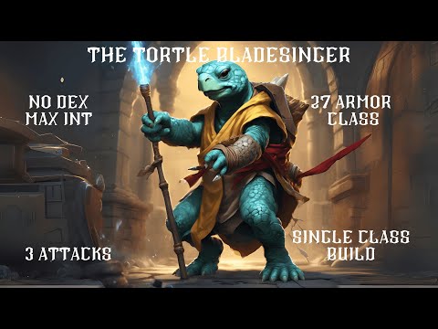 The Tortle Bladesinger: Wizard [Dungeons and Dragons 2024 5th Edition Character Build]