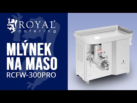 video - B-zboží Mlýnek na maso - ušlechtilá ocel - 300 kg/h - zpětný chod