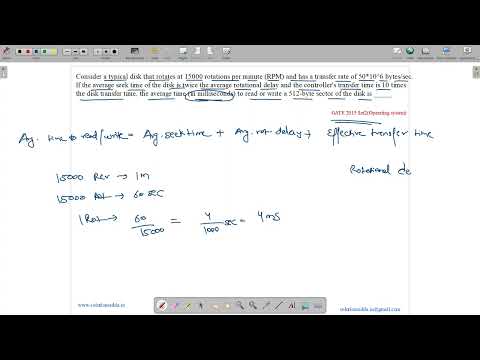 GATE 2015 SET-2 | OS | AVERAGE SEEK TIME | SOLUTIONS ADDA | GATE TEST SERIES | EXPLAINED BY VIVEK