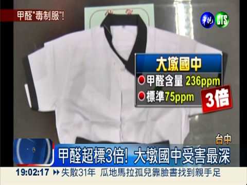 穿的也有毒! 學生制服甲醛超標