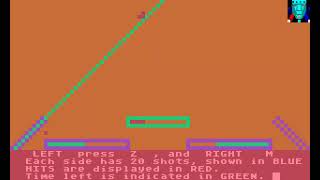 Atari 800 Game: Double Cannon (1980 Softside)