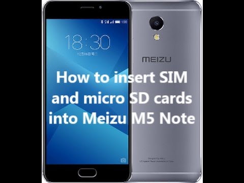 How to insert SIM and micro SD cards into Meizu M5 Note