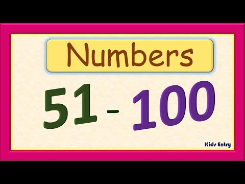 Number Count 51 - 100 | Learn Numbers From 51 To 100  |Number Names  Fifty one to Hundred-Kids Entry
