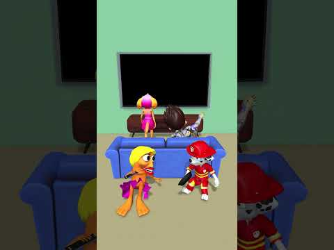 Marshall and Tung Tung Tung Sahur's mischievousness leaves Ryder puzzled #funny #shorts #ryder