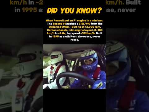 When Renault put an F1 engine in a minivan. #history #formula1 #f1 #shorts