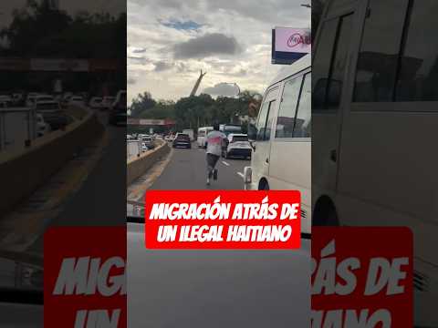 Persecución wiu wiu - ilegal haitiano se escapa en plena 27 de febrero #shorts #haiti #migración #tv