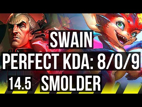 SWAIN & Maokai vs SMOLDER & Thresh (ADC) | 8/0/9, Rank 4 Swain, 900+ games | KR Grandmaster | 14.5