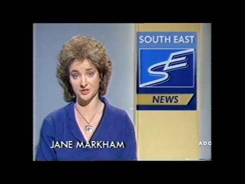 BBC1 South East News, weather, trailer & link announcer Martin King 28th November 1986