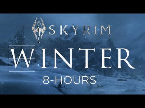 Winter in Skyrim | 8 Hour Music and Ambience
