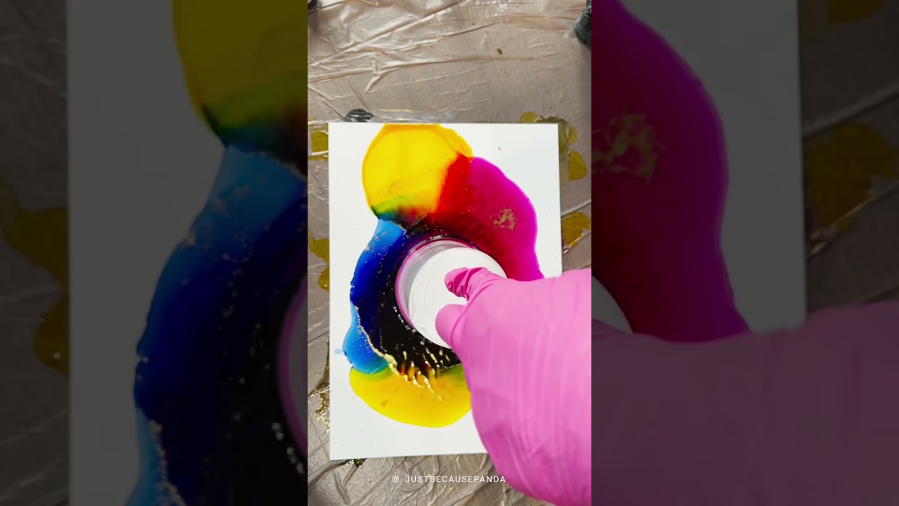 Rainbow portal - inks on yupo #alcoholink #inkart #fluidart #art #easyart #rainbowart #painting