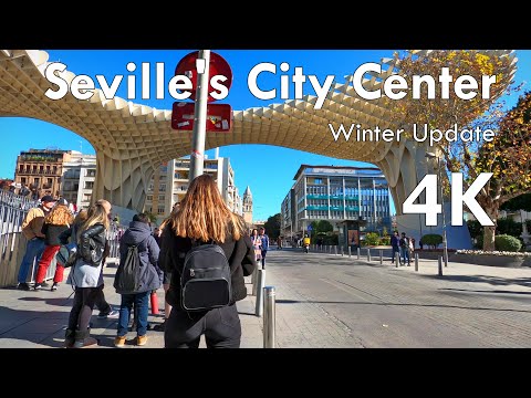 Sunday in Seville's City Center - 4k Virtual Walking Tour, Spain 🇪🇸