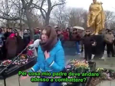 Appello di una ragazza ucraina contro la guerra in Donbass