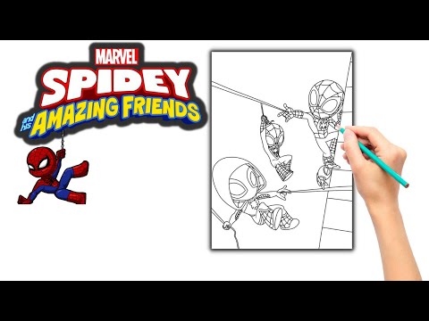 Coloring page Spidey and His Amazing Friends|peter parker|miles morales