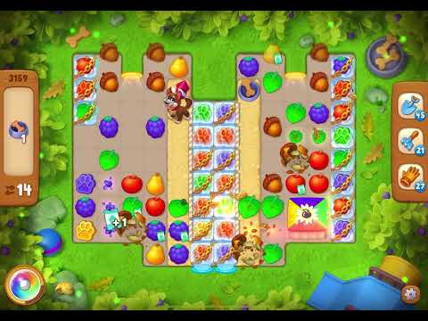 GardenScapes Level 3159 no boosters (18 moves)