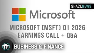 Microsoft (MSFT) Q1 2026 Earnings Call + Q&A