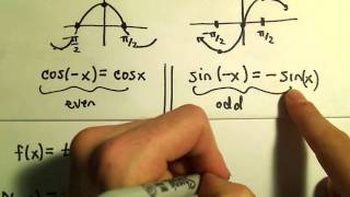 Examples with Trigonometric Functions: Even, Odd or Neither, Example 1