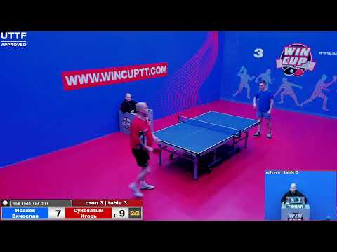 Исаков Вячеслав 2-3 Суковатый Игорь     Турнир Восток 5 WIN CUP 02.01.21 Прямая трансляция Зал 3