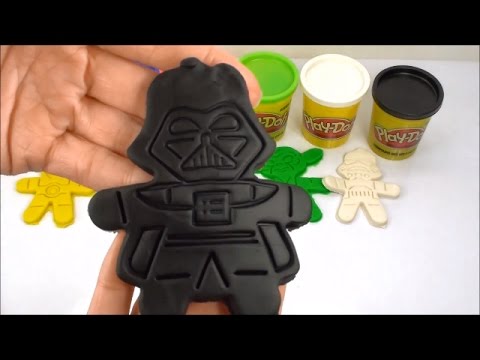 Play and learn colours with playdough Starwars fun for kids Gingerbread men Ideas Video