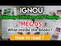 MEG 05 (Day_01):-Syllabus|What is inside the IGNOU/Literary Criticism and Theory