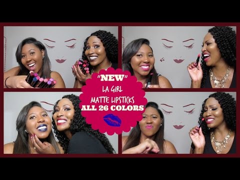 "NEW" LA Girl Matte Flat Velvet Lipstick Collection Swatches & Review (ALL 26 Shades)