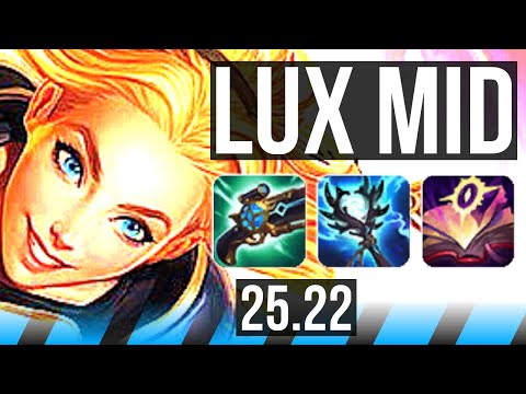 LUX vs IRELIA (MID) | Legendary, 1000+ games | KR Master | 25.22