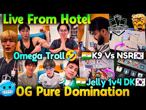 Live From Hotel🚨 Jelly 1v4 DK🤯 OG Pure Domination☠️ K9 vs NSR 4v4🥶