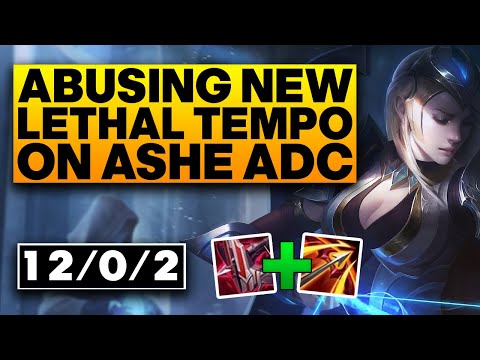 Ashe but I'm an insane lane bully with Season 12 Lethal Tempo - Ashe ADC Gameplay