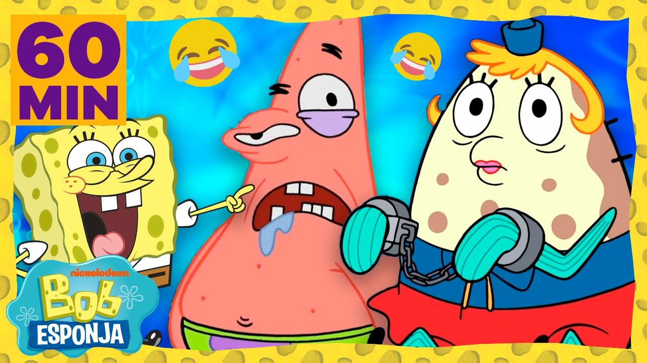 Bob Esponja | 1 Hora dos Momentos Mais ENGRAÇADOS do Bob Esonja! | Bob Esponja em Português