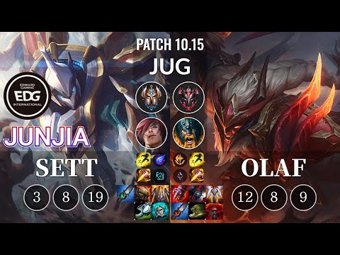 EDG JunJia Sett vs Olaf Jungle - KR Patch 10.15