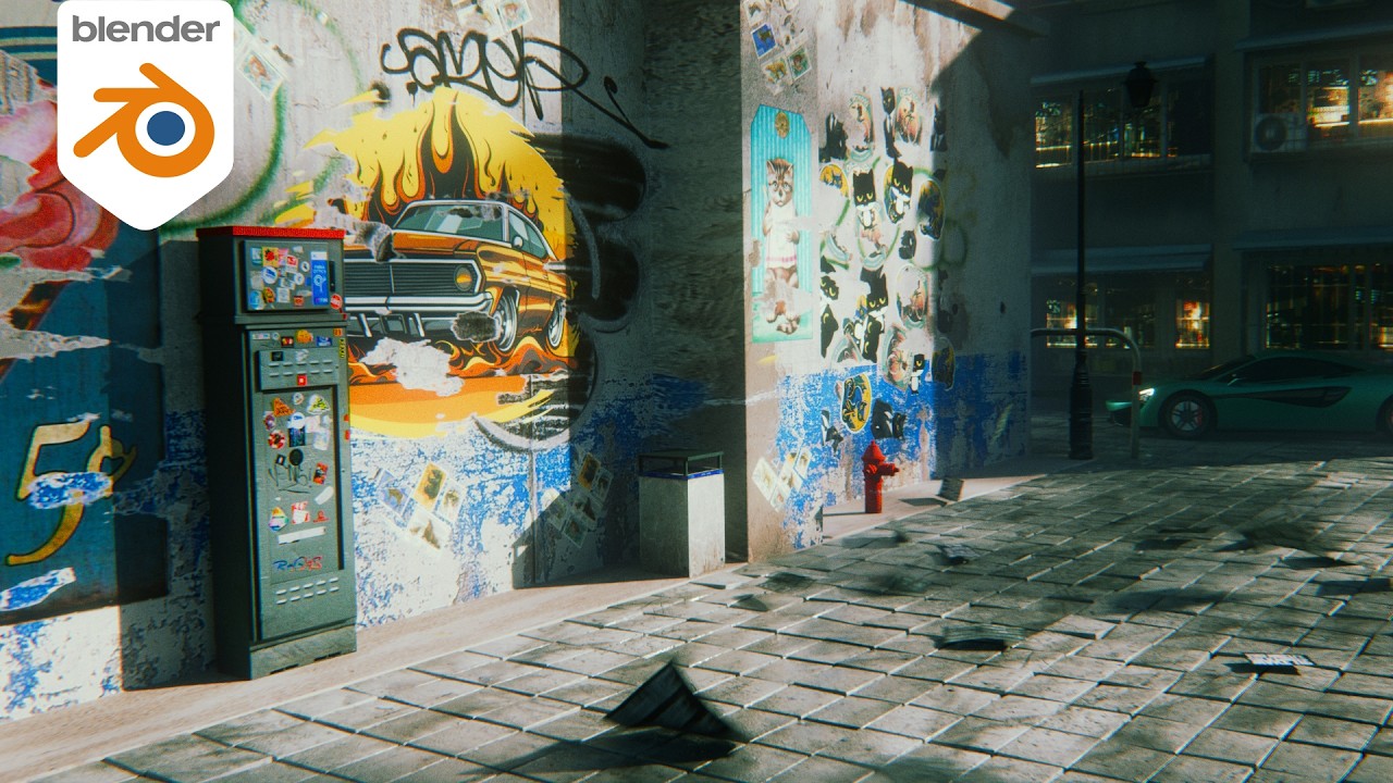 Create STICKERS and GRAFFITI with this super cool method in BLENDER | Improvised Tutorial