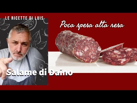 Salame di daino fatto in casa da un Norcino