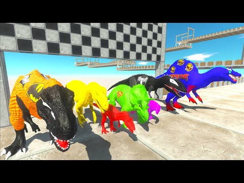 Superheroes Dc Marvel Dinosaurs Rebellion In Speed ​​Race Champions - Animal Revolt Battle Simulator