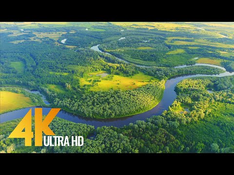 Desna River 4K UHD - Scenic Rivers of Ukraine from Above + Music - Short Preview Video
