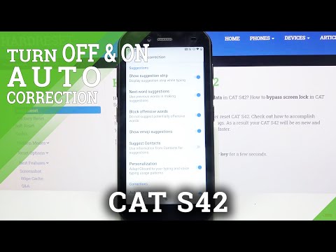 How to Enable/Disable Automatic Text Correction in Cat S42 - Mange Auto Correction