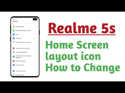 Realme 5s , Home screen layout icon How to Change