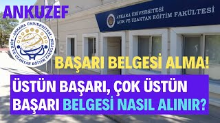 Ankuzef Başarı Belgesi Nasıl Alınır? Ankuzef Üstün Başarı Belgesi, Çok