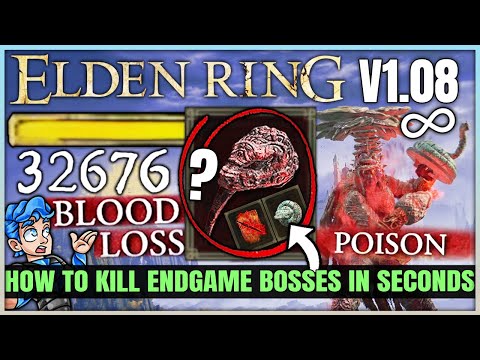 New 1.08 Bleed Trick Build = GAME BREAKING - Blood Poison = INSANE Damage - Best Elden Ring!