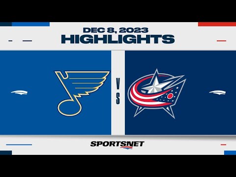 NHL Highlights | Blues vs. Blue Jackets - December 8, 2023