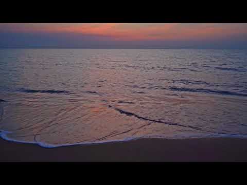 Post Sunset Glow on the Beach with Gentle Waves | Relaxing ASMR for Deep Sleep | 3 Hours in 4K UHD
